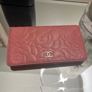 Authentic Pink CHANEL Camelia Wallet